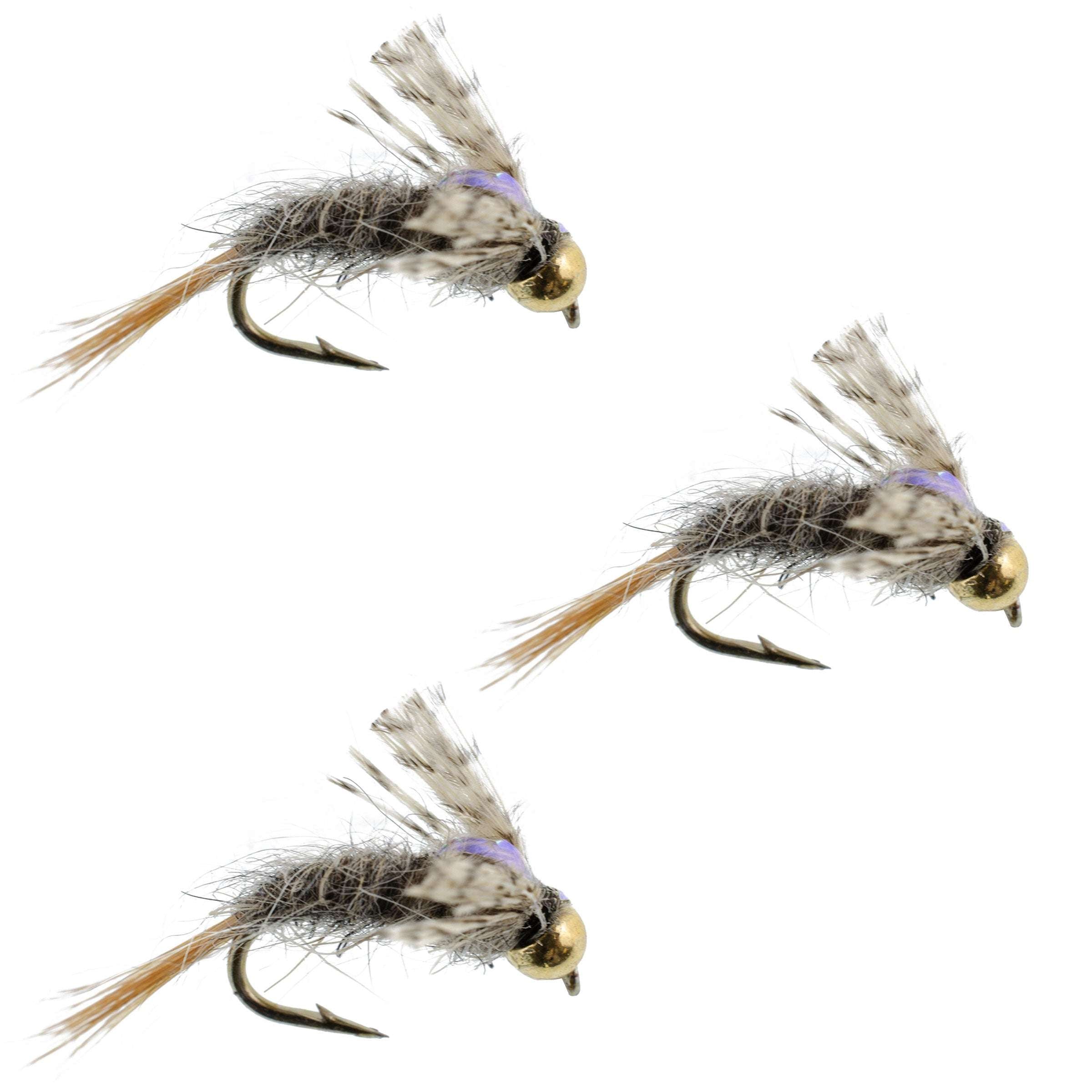 3 Pack Barrs Baetis Emerger BWO Wet Fly Fishing Flies - Hook Size 16