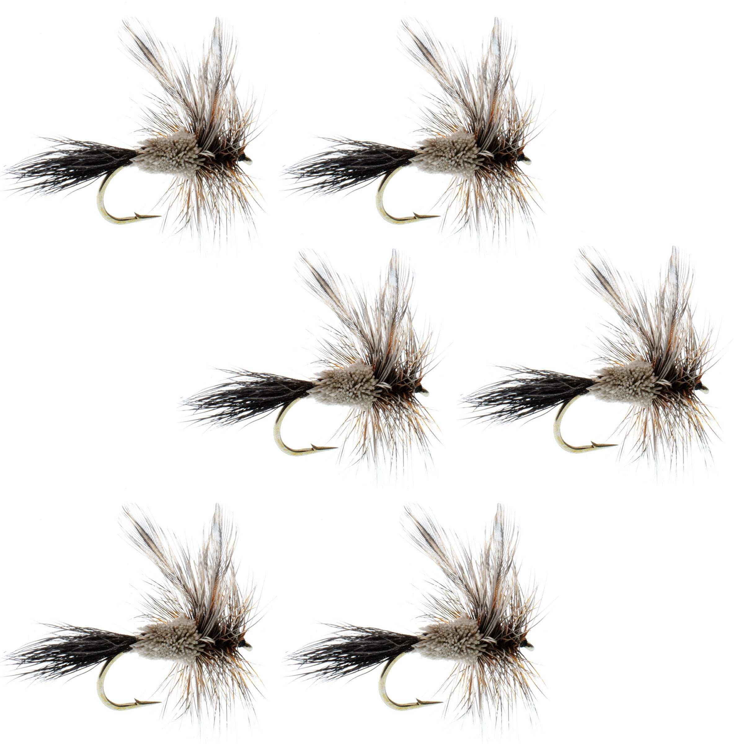 Barbless Adams Irresistible Classic Dry Fly - 6 Flies Hook Size 10