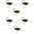 Barbless Pat's Barred Rubber Legs Tungsten Bead Jigged Dark Olive Euro Nymph  - Set of 6 Flies Hook Size 6