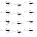 Barbless Pat's Barred Rubber Legs Tungsten Bead Jigged Black Euro Nymph  - Set of 12 Flies Hook Size 6