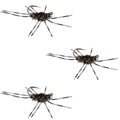 3 Pack Barbless Pat's Barred Rubber Legs Tungsten Bead Jigged Coffee/Black Euro Nymph  -  Hook Size 6