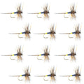 Adams Female Classic Dry Fly - 1 Dozen Flies - Hook Size 12
