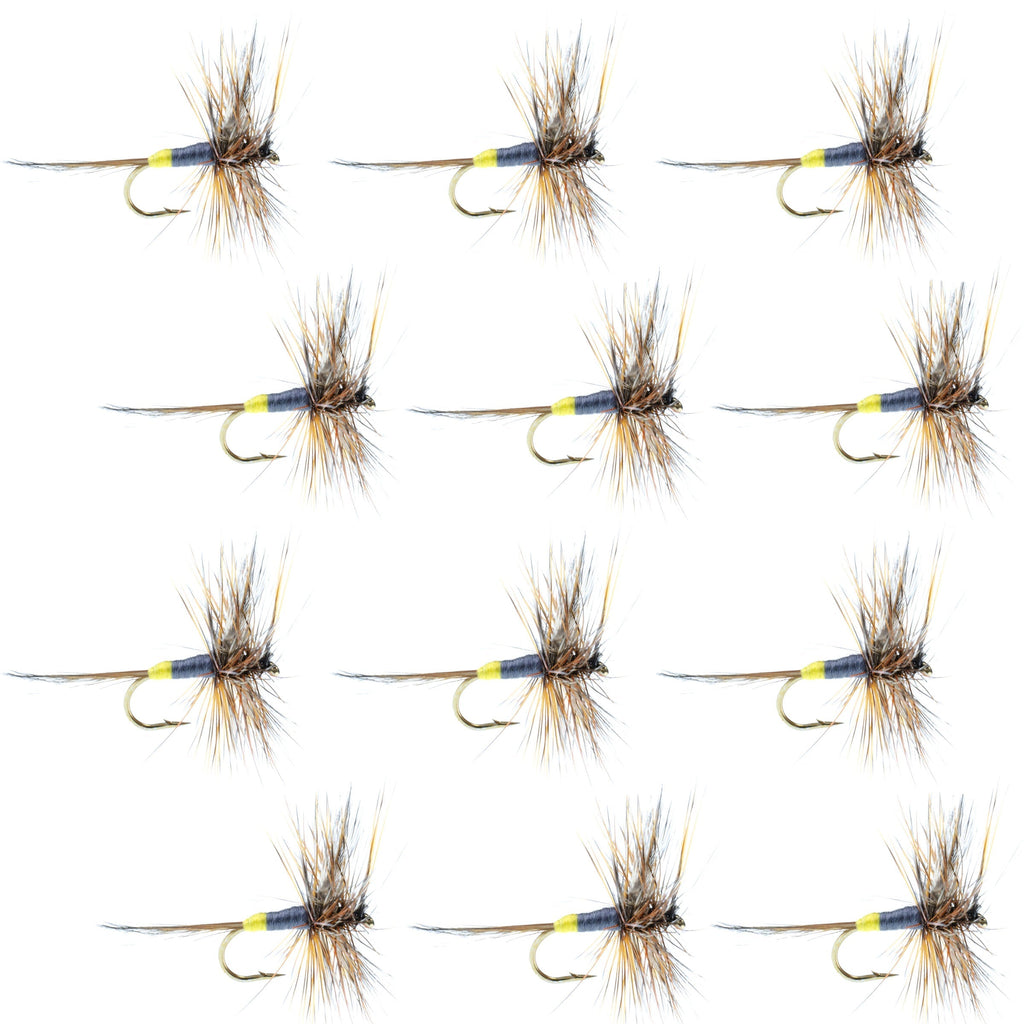 Adams Female Classic Dry Fly - 1 Dozen Flies - Hook Size 14