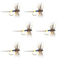 Adams Female Classic Dry Fly - 6 Flies - Hook Size 14