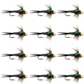 Bead Head Zebra Copper John Nymph Fly Fishing Flies - 1 Dozen Flies Hook Size 12
