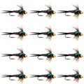 Bead Head Zebra Copper John Nymph Fly Fishing Flies - 1 Dozen Flies Hook Size 14