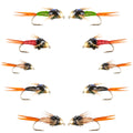 Basics Collection - Bead Head Copper John Assortment - 10 Wet Flies - 5 Patterns - Hook Sizes 14, 16, 18