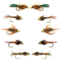 Basics Collection - Bead Head Nymph Assortment - 10 Wet Flies - 5 Patterns - Hook Sizes 12, 14, 16