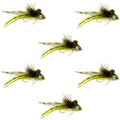 Deer Hair Diver 6 Flies Hook Size 4 - Swimming Frog Bass Fly Fishing Bug Wide Gape Bass Hooks With Weed Guard