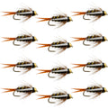 Barbless Bead Head Prince Nymph Fly Fishing Flies - 1 Dozen Flies Hook Size 12