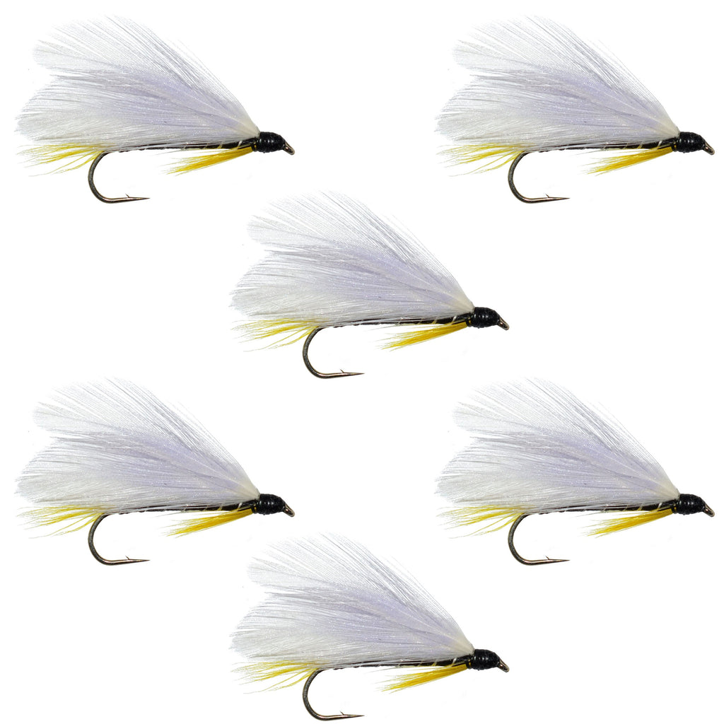 Black Ghost Classic Trout and Bass Streamer Fly - Set of 6 Hook Size 4