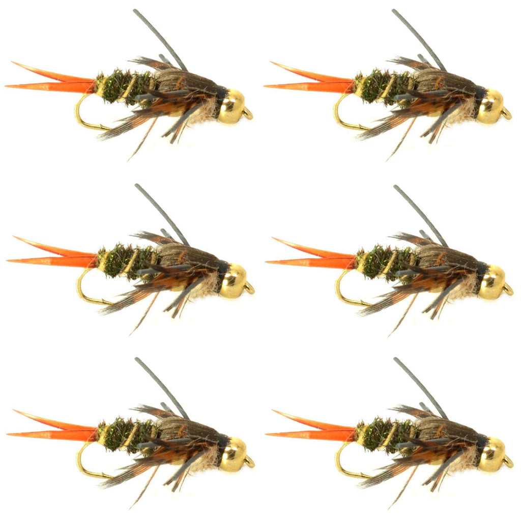 Double Bead Twenty Incher Nymph Fly Fishing Flies - 6 Flies Hook Size 14