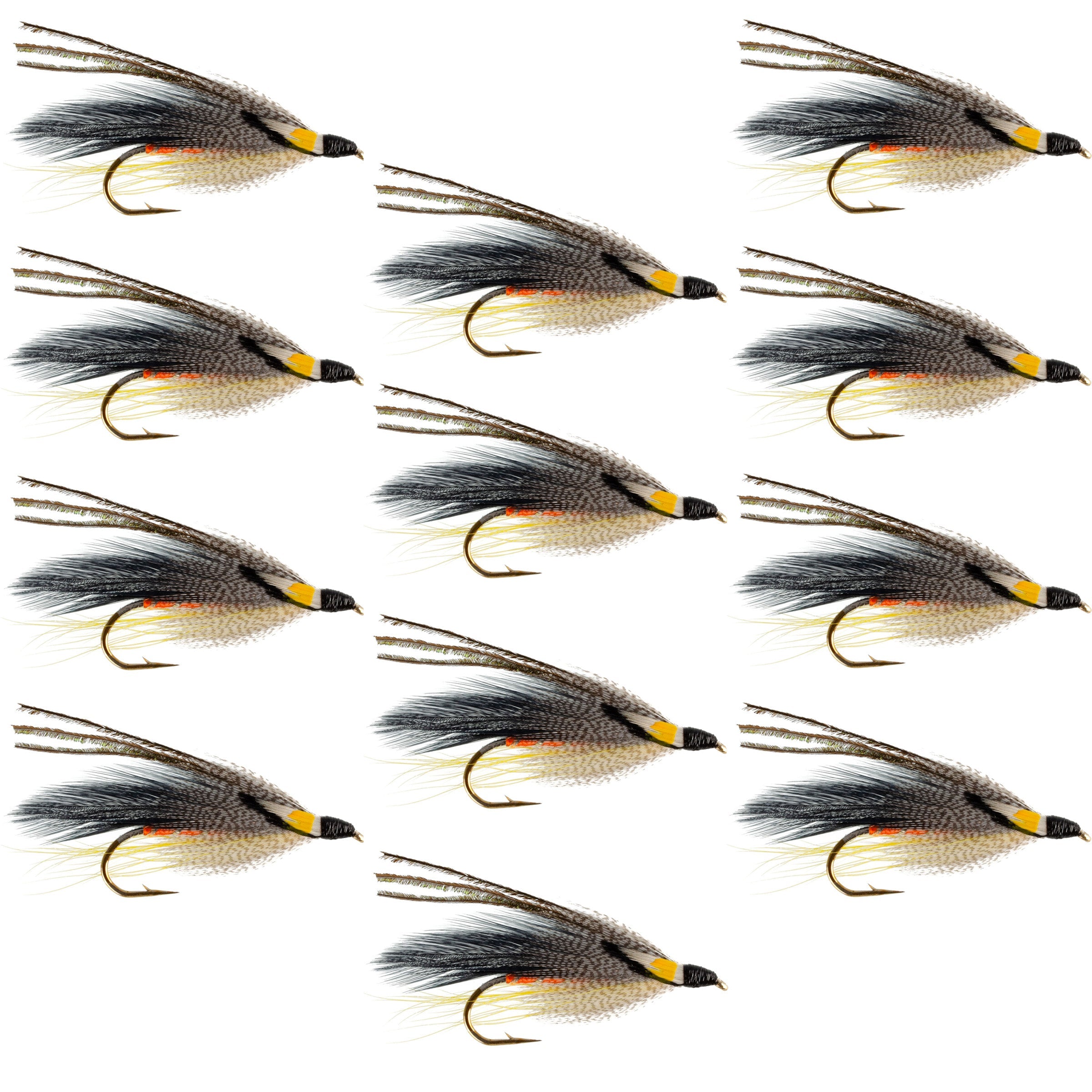 Gray Ghost Classic Streamer Flies - Set of 12 - Hook Size 4
