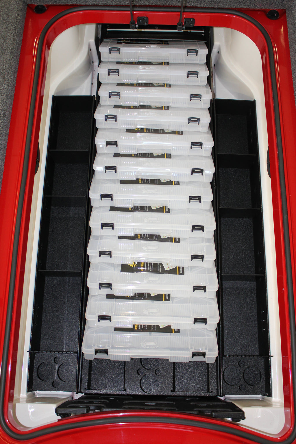 NPDRANG0005 2015-2021 Ranger®  Z521C/L ANGLED FRONT DECK CENTER COMPARTMENT TACKLE STORAGE TRAY SYSTEM