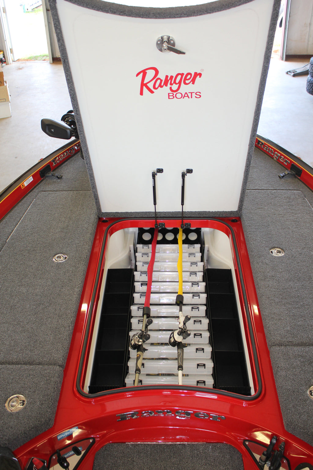 NPDRANG0005 2015-2021 Ranger®  Z521C/L ANGLED FRONT DECK CENTER COMPARTMENT TACKLE STORAGE TRAY SYSTEM