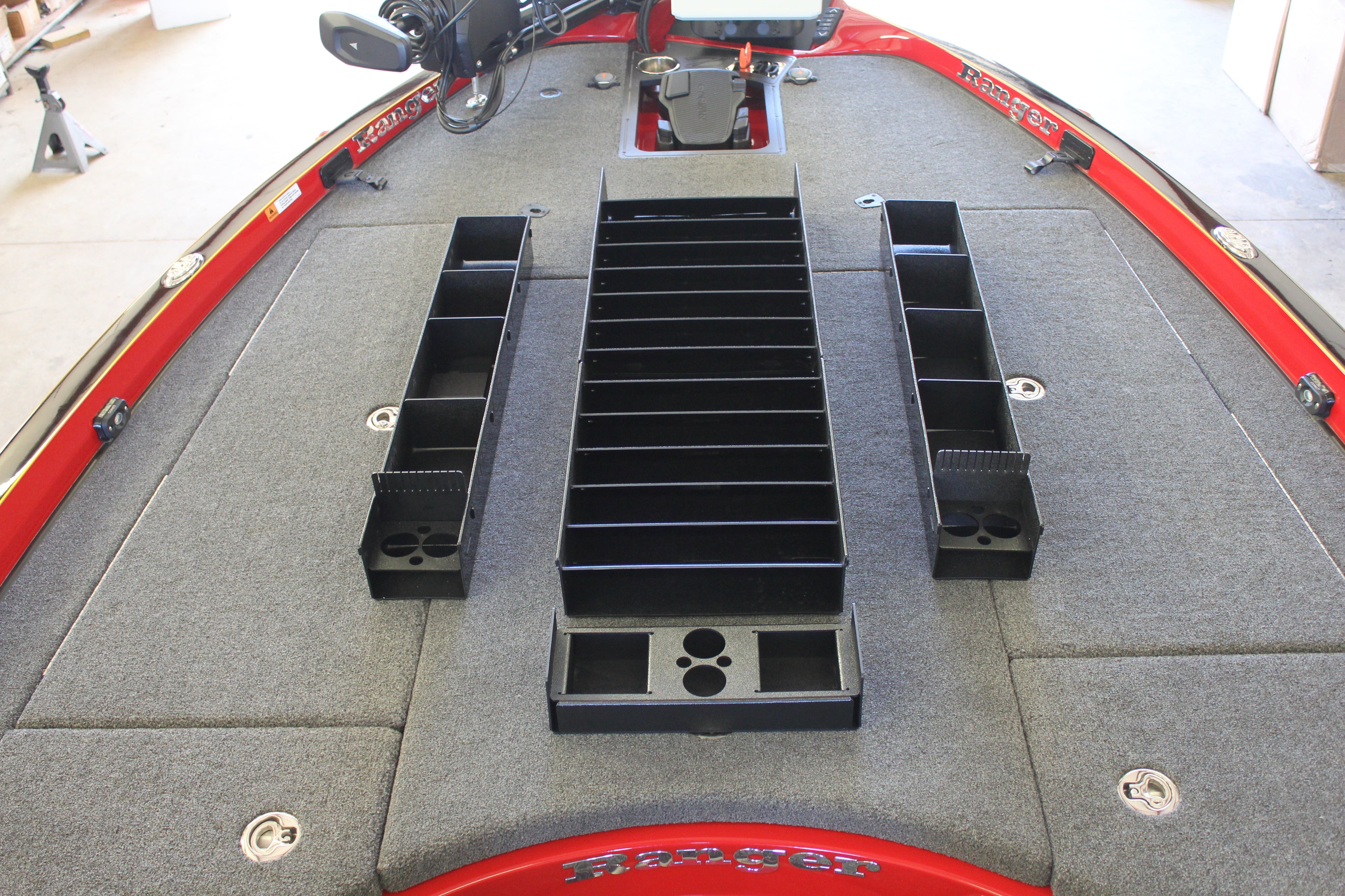 NPDRANG0005 2015-2021 Ranger®  Z521C/L ANGLED FRONT DECK CENTER COMPARTMENT TACKLE STORAGE TRAY SYSTEM