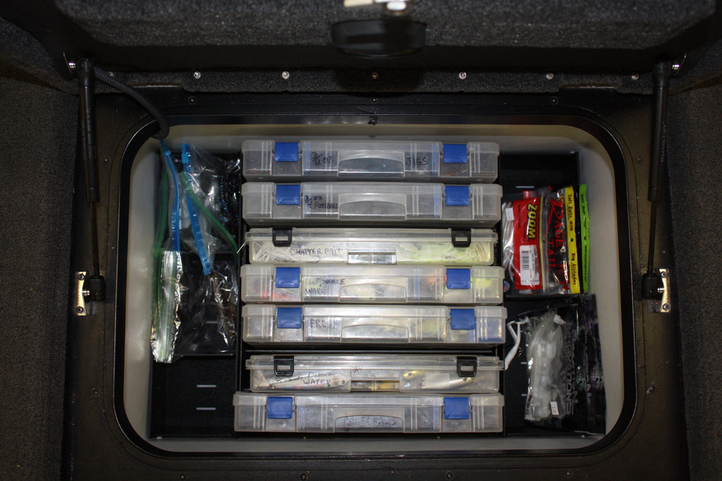 NPDSK0012 Skeeter®  2010 ZX 225, 2012-2014 ZX20/21, 2014-2016 FX, 2009-2011 ZX200 FRONT DECK COMPARTMENT 2 TRAY SYSTEM