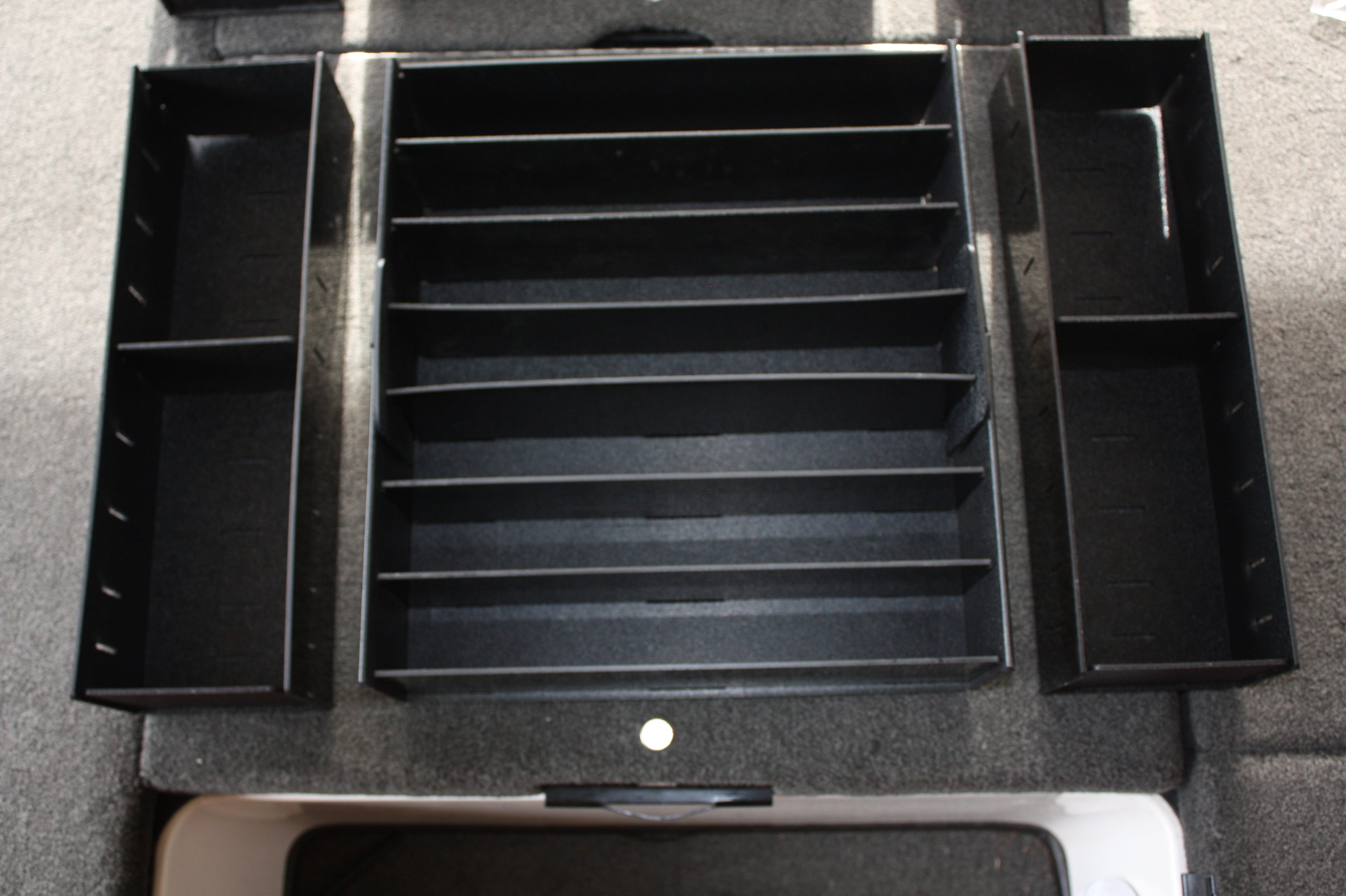 NPDSK0012 Skeeter®  2010 ZX 225, 2012-2014 ZX20/21, 2014-2016 FX, 2009-2011 ZX200 FRONT DECK COMPARTMENT 2 TRAY SYSTEM