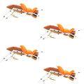 4 Pack Moorish Hopper Brown Tan Foam Body Grasshopper Fly - Hook Size 10