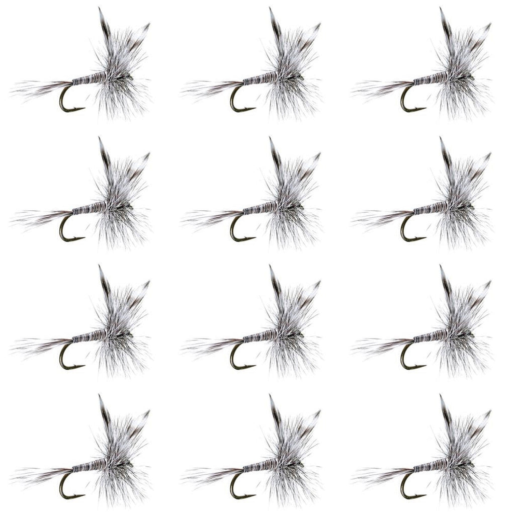 Mosquito Classic Trout Dry Fly Fishing Flies - 1 Dozen Size 10