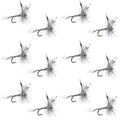 Barbless Mosquito Classic Trout Dry Fly Fishing 1 Dozen Flies - Hook Size 16