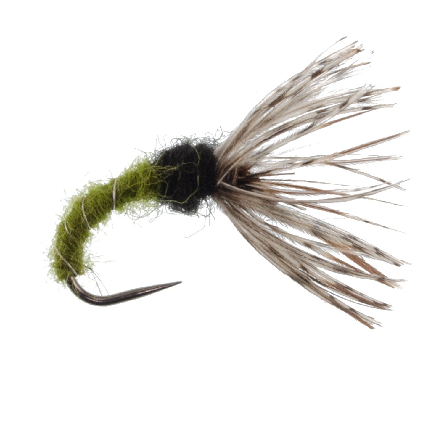 Olive Zebra Sakasa Kebari - 6 Tenkara Flies - Size 12
