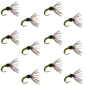 Olive Zebra Sakasa Kebari - 12 Tenkara Flies - Size 16
