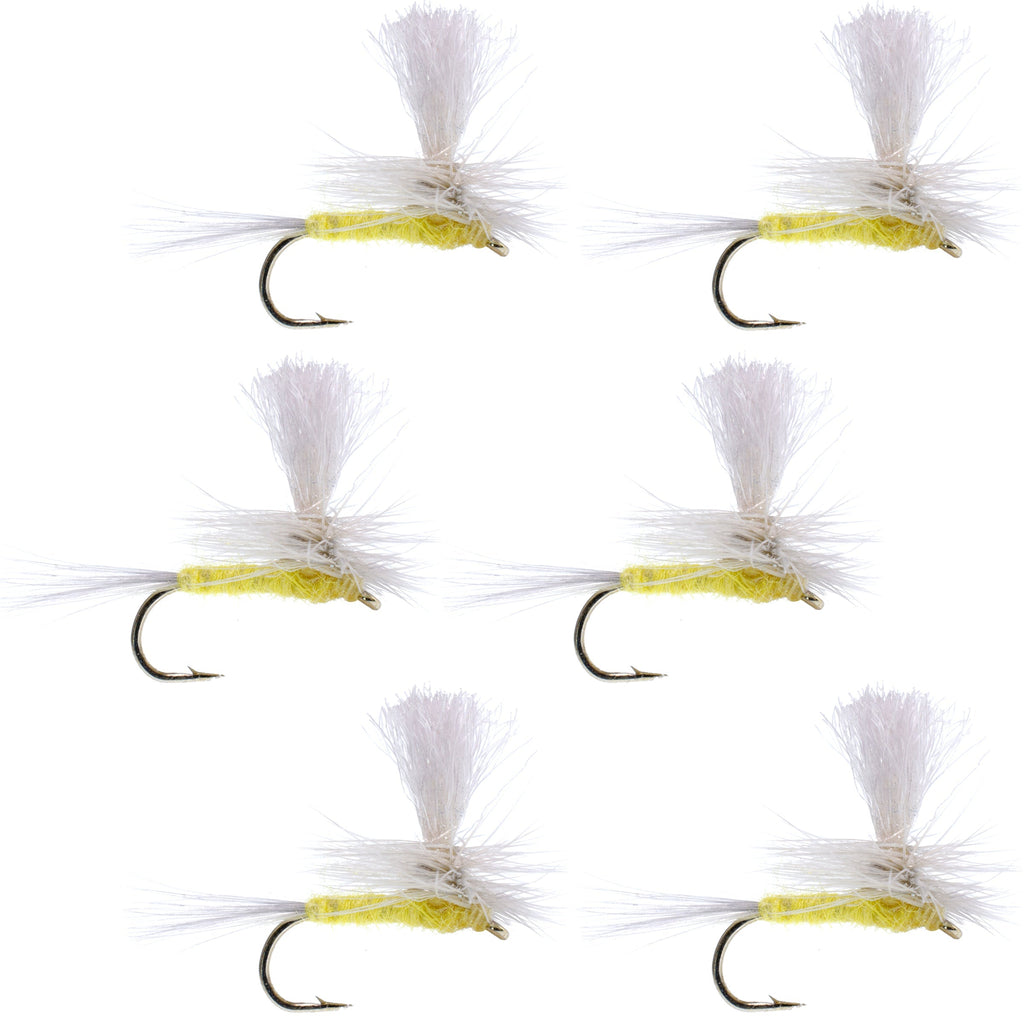 Pale Morning Dun Parachute PMD Classic Dry Fly - 6 Flies Hook Size 14