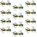 Parachute Chernobyl Ant Black Tan Foam Body Grasshopper Fly 1 Dozen Flies Hook Size 10