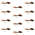 Tungsten Bead Head  Pheasant Tail Nymph 1 Dozen Flies  Size 12
