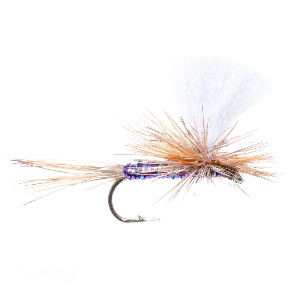 Parachute Super Flash Purple Haze Dry Fly - 12 Flies Size 14