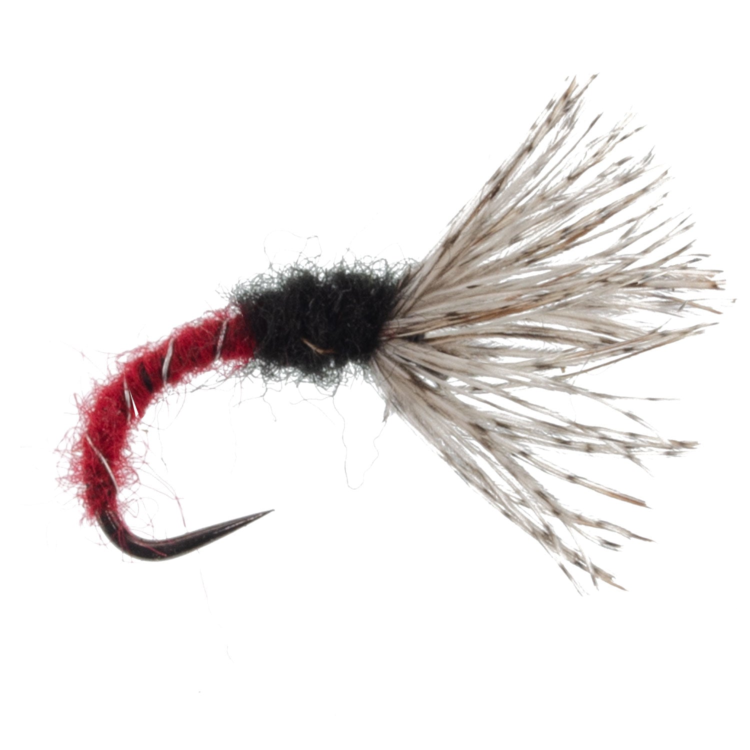 3 Pack Red Zebra Sakasa Kebari - Tenkara Flies - Size 16