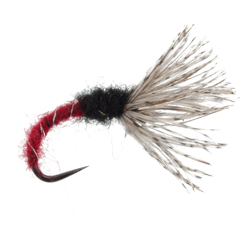 3 Pack Red Zebra Sakasa Kebari - Tenkara Flies - Size 12