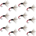 Red Zebra Sakasa Kebari - 12 Tenkara Flies - Size 16