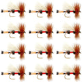 Royal Trude Classic Hair Wing Dry Fly - 1 Dozen Flies Hook Size 14
