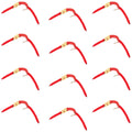 San Juan Double Bead Power Worm Red V-Rib - 1 Dozen Nymph Flies Hook Size 12