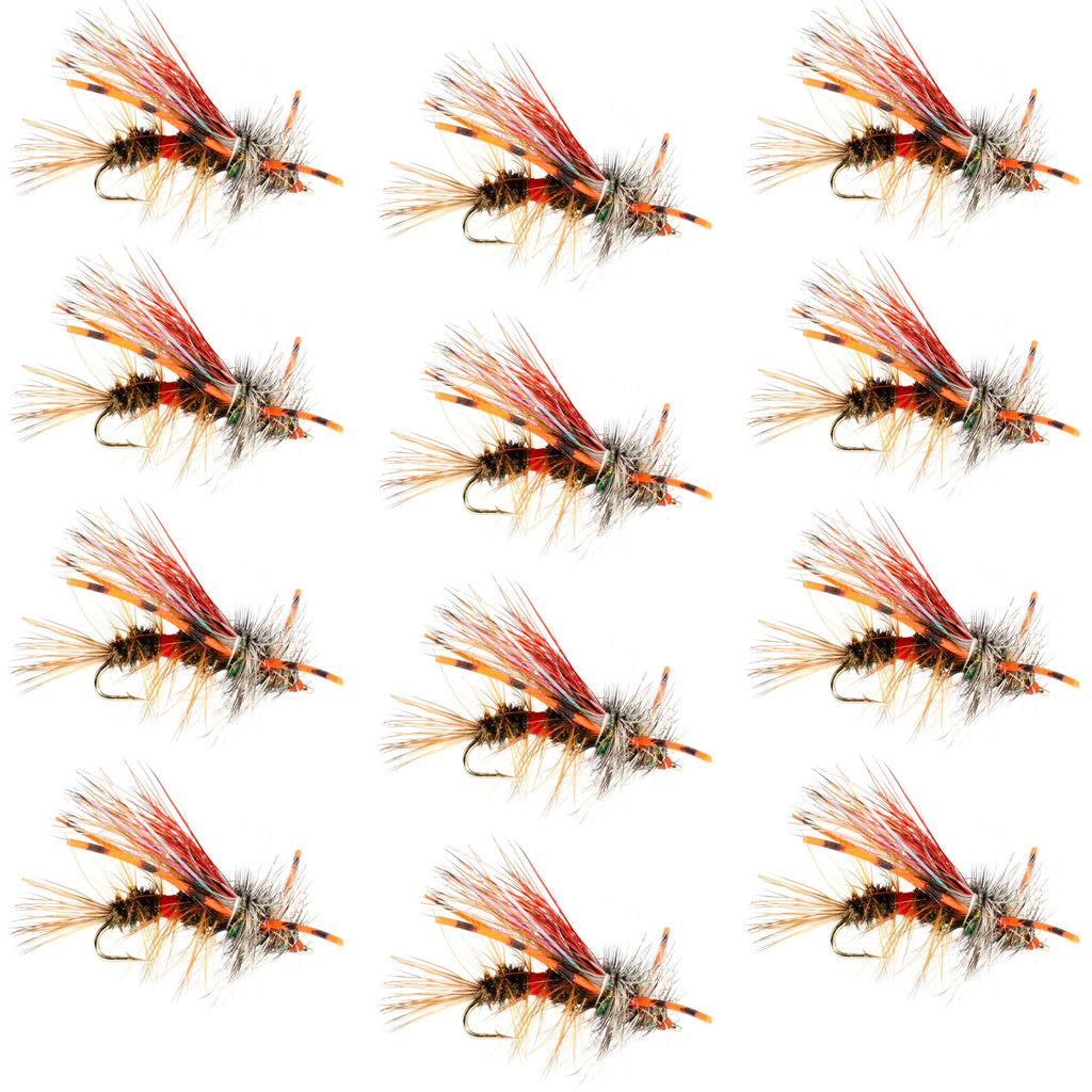 Kaufmann's Royal Crystal Stimulator Rubber Legs Dry Fly - 1 Dozen Flies Hook Size 14
