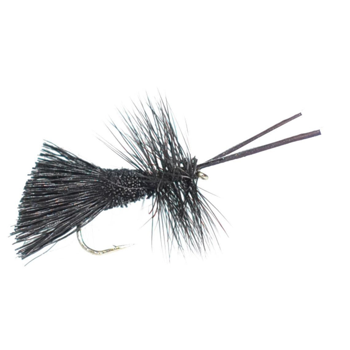 3 Pack Goddard Caddis Black Dry Fly - Hook Size 16