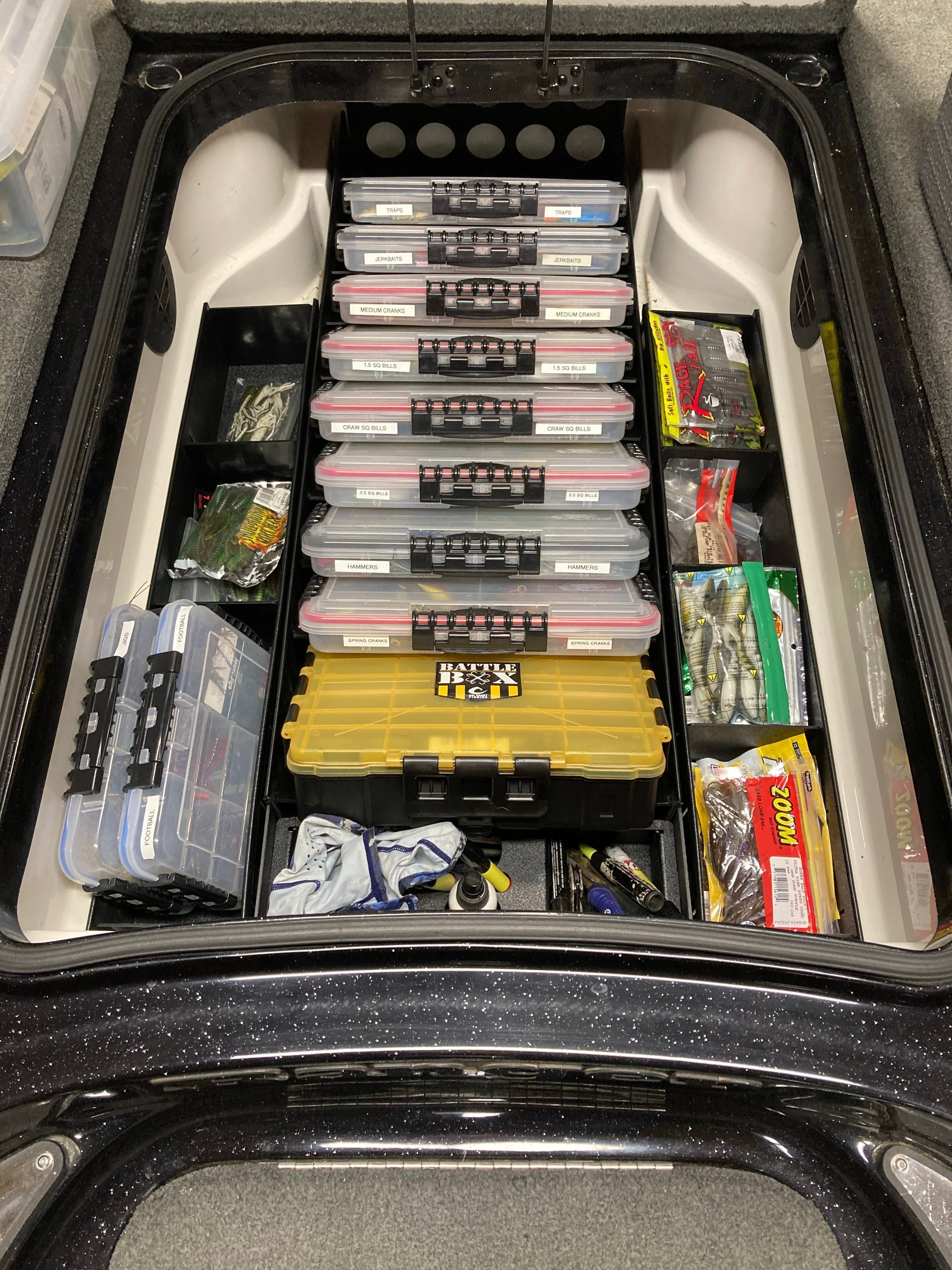 NPDRANG0023 2014-2021 Ranger® Z520C/L FRONT DECK CENTER COMPARTMENT TACKLE STORAGE TRAY SYSTEM