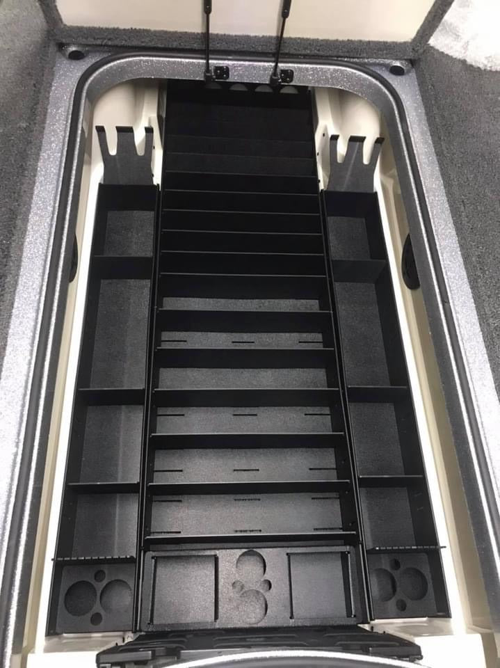 NPDRANG0028 2015-2021 Ranger® Z521 C/L   FRONT DECK CENTER COMPARTMENT TACKLE STORAGE TRAY SYSTEM