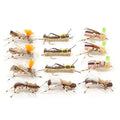 Trout Fly Assortment - Foam Body High Visibility Grasshopper Dry Fly Collection