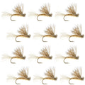 Tan X Caddis Emerging Caddis Adult Trout Dry Fly - 1 Dozen Flies Hook Size 14