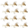 Tan X Caddis Emerging Caddis Adult Trout Dry Fly - 1 Dozen Flies Hook Size 18