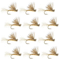 Tan X Caddis Emerging Caddis Adult Trout Dry Fly - 1 Dozen Flies Hook Size 16